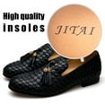 thumbnail image 2 of JITAI Men's Dress Loafer Shoes Slip-on Loafer Tassel Loafer Black Size 11, 2 of 5