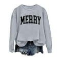thumbnail image 4 of SRZYMJ Christmas Sweatshirt Merry Christmas Shirts : Women Christmas Sequin Outfits Christmas Long Sleeve Pullover Tops, 4 of 4