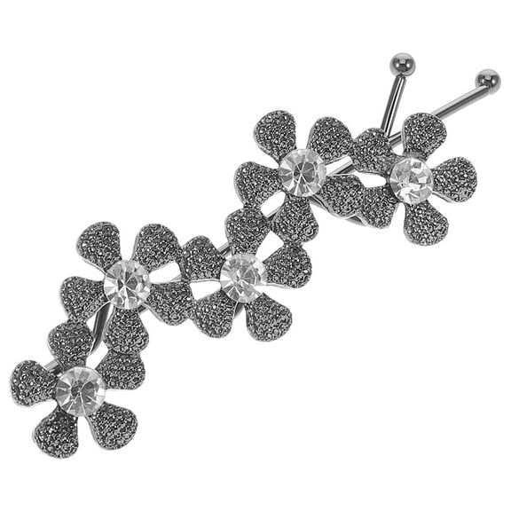 WHAMVOX Rhinestone Flower Hair Clip Elegant Vintage Hair Accessories Bridal Hair Clip For Wedding Party Elegant Flower Hair Clip Female Fashionable Hairpin