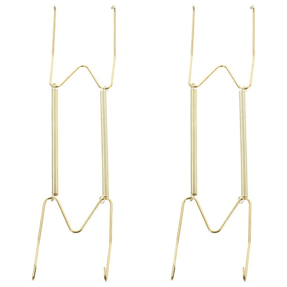 MLINS 2pcs Decorative Plate Holders For Wall Display Metal Plate Hangers For Displaying Plate Wall Hangers Wire Plate Holders For Wall Mounting