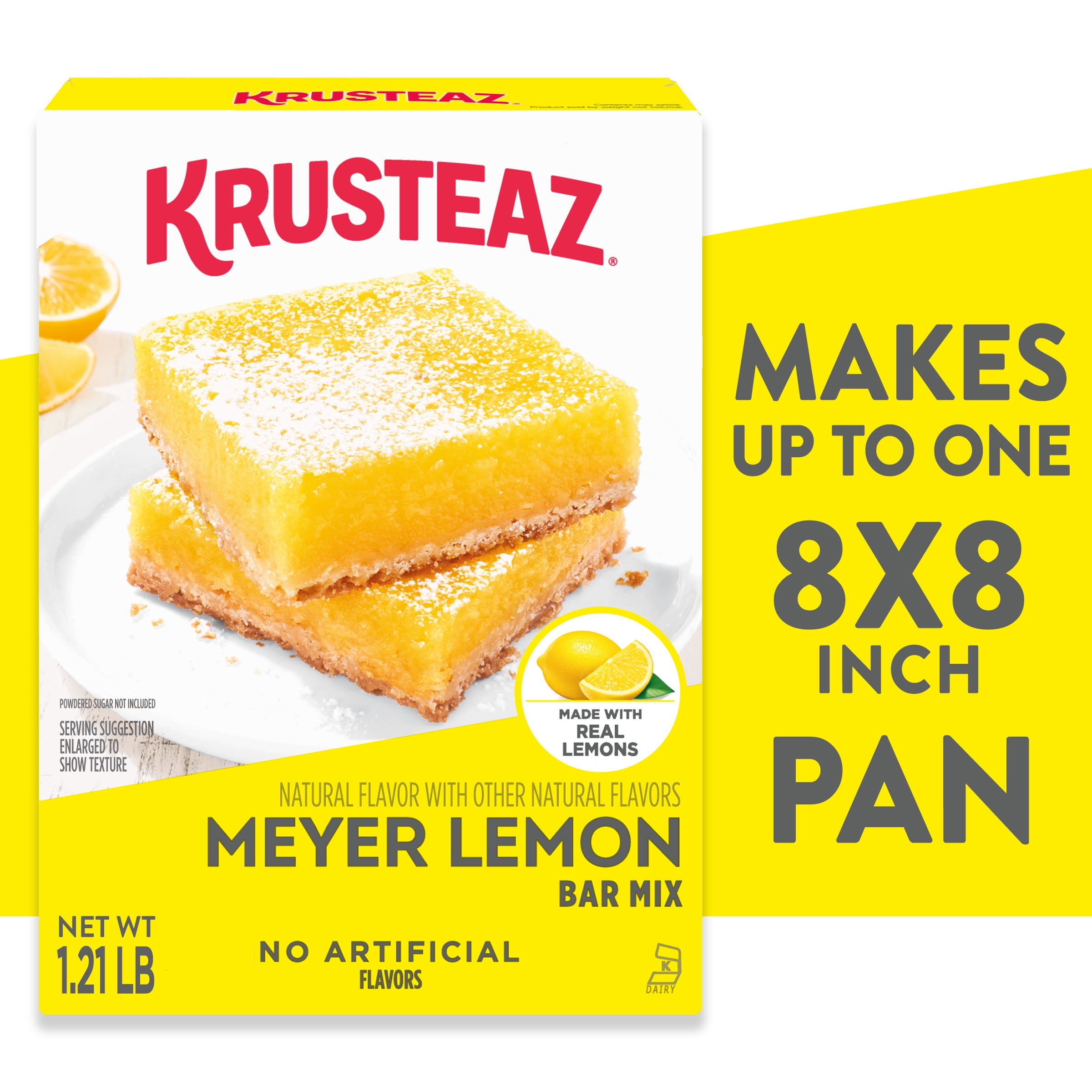 Krusteaz, Lemon Bar Mix, Made With Real Lemons, 19.35 oz - Walmart.com
