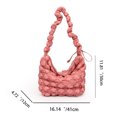 thumbnail image 3 of Bolso Hombro Plisado Acolchado Bordado Hilo Mujer Bolsos Cruzados Rojo, 3 of 9