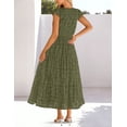 thumbnail image 4 of Merokeety Womens Summer Dresses Lace Eyelet Boho Flowy Maxi Beach Vacation Dress ArmyGreen m, 4 of 6