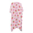 thumbnail image 2 of HELLHERO Strawberry Gingham Print Long Kimono Swimsuit Cover Up High Quality Fabrics Breathable Free Size Bathing Suit Cover Up for Women, 2 of 6
