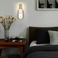 thumbnail image 3 of Claxy White and Gold LED Wall Sconce with Pull Chain Switch, 3 of 8