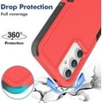 thumbnail image 3 of for Samsung Galaxy S23 FE Case: Dual Layer Protective Heavy Duty Cell Phone Cover Shockproof Rugged with Screen Protector - Military Protection Bumper Tough - Samsung Galaxy S23 FE 5G 2023, Red, 3 of 16
