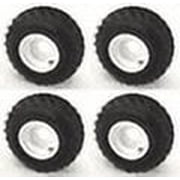 RHOX 8" White Steel Wheels and 18X8-8 RXAL All Terrain Golf Cart Tires Combo - Set of 4