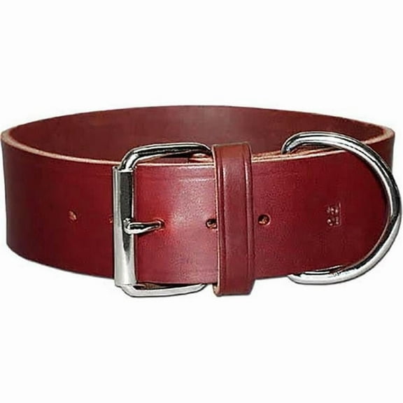 Leather Brothers 200L-BU21 2 x 21 in. Latigo Leather 1 Ply Dog Collar, Burgundy