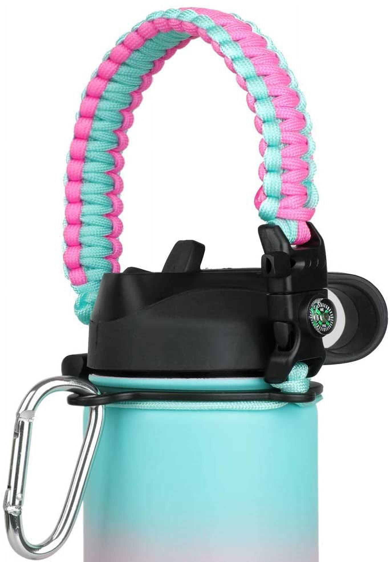 SendCord Paracord Handle for Hydro Flask Wide Mouth Water Bottles - Easy  Carrier with Survival-Strap, Safety Ring, and Carabiner - Fits Wide Mouth  Bottles 12 oz to 64 oz -OR 