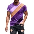 thumbnail image 2 of Wavsuf Mens Shirts Short Sleeve t Shirts Summer Crew Neck Striped White T-Shirts Size 4XL, 2 of 5