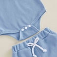 thumbnail image 6 of CAICJ98 Baby Boy Summer Outfits Button Short Sleeve Polo Shirts Romper Casual Shorts Set Infant Newborn Clothes (Blue,6-12 Months), 6 of 6