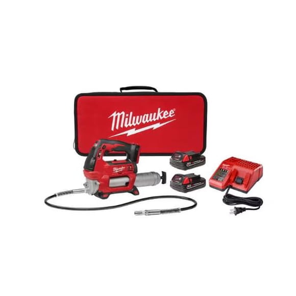 Pistola engrasadora inalámbrica Milwaukee M18 de 2 velocidades, kit 18V