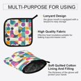 thumbnail image 3 of Yayeee Oven Mitts and Pot Holder Set of 2 Heat Resistant Kitchen Gloves Baking Hot Pad, Green Geometric, 3 of 5