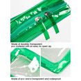 thumbnail image 3 of 3 Packs Clear Toiletry Bag, Portable Zipper PVC Cosmetic Pouch, Women Men Travel Essentials Waterproof Travel Toiletry Pouch, Airport Airline Carrying Standards (Green XL), 3 of 6