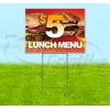 $5 Lunch Menu (18" x 24") Yard Sign, Includes Metal Step Stake