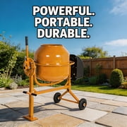 SUGIFT 4.2 Cu Ft 1/2 HP Portable Electric Concrete Cement Mixer with Wheels