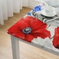 thumbnail image 5 of BANET Blue Red Spring Floral Outdoor Tablecloth - Square Dining Table Cover, Watercolor Botanical Waterproof Outdoor Table Cloth white, 5 of 8