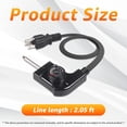 thumbnail image 2 of Electric Cooker Power Cord Temperature Control Coupler for Electric Hot Pot Frying Pan 1800W, 2 of 6