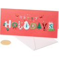 thumbnail image 1 of FFIY Money Holder Christmas Cards Boxed, Happy Holidays (16-Count), 1 of 7