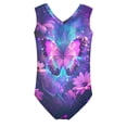 thumbnail image 6 of WERYOUNG Girl's One-Piece Swimsuits Sleeveless Scoop Neck Butterfly Print Kids Funny Swimwear Beach Sports Breathable Cozy Children Beachwear, 6 of 7