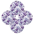 thumbnail image 6 of Round Plate Mat 15.4x15.4 Inchesx1 Placemat Table Mat Kitchen Mat Coffee Mat Fabric Thick, Strong Wear-Resistant, Heat Resistance Large Purple Plum, 6 of 7