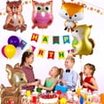 thumbnail image 4 of Globos de aluminio de 6 piezas con forma de animales del bosque, globos de helio con forma de animales, globos gigantes para decoración de fiestas de cumpleaños infantiles, globos con forma de, 4 of 5
