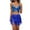 01_Blue, variant on Women's Sequin Belly Dance Club Outfit with Fringe Tassel Wrap Mini Skirt and Vest Set 04_White,One Size