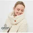 thumbnail image 2 of Ladies Adult Irish Wool Snood Scarf- One size, White Made By Aran Woollen Mills, 2 of 3