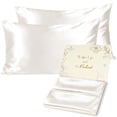 thumbnail image 1 of Funda de almohada Yanibest Satin King Size para cabello y piel, juego de 2, 1 of 7