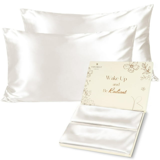 Funda de almohada Yanibest Satin King Size para cabello y piel, juego de 2