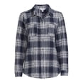 thumbnail image 5 of Time and Tru Women's Plaid Button Down Shirt, 5 of 5