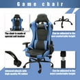 thumbnail image 6 of Gaming Chairs, Office Swivel Chairs, With Headrest And Lumbar Pillow, Blue, 6 of 8