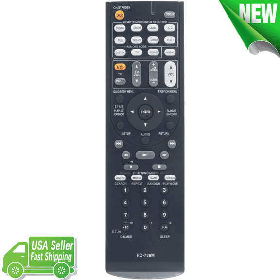 RC-736M Replace Remote Control for Onkyo AV Receiver HT-R570 HT-S5200 HTP-570