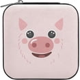 thumbnail image 2 of SKYSONIC Pig Travel Jewelry Box PU Leather Jewelry Organizer Ideal Gift for Women Girls, Portable Mini Jewelry Travel Case for Stud Earrings Rings Necklaces Bracelets, 2 of 7