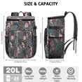 thumbnail image 3 of Travel Cooler Bag - Pioneer Flower Floral Print Pattern Camping Beer Cooler Backpack with Bottle Opener- Waterproof Insulated Picnic Backpacks - Cooler Bag for Beach, 3 of 6