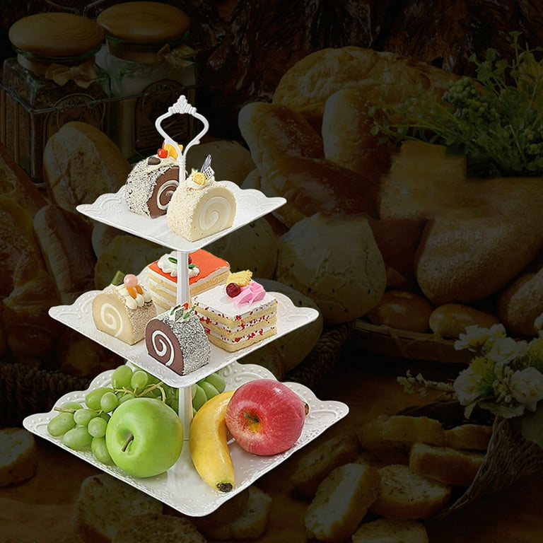 Detachable Cake Stand 3 Tier Pastry Cupcake Fruit Plate Serving Dessert  Holder