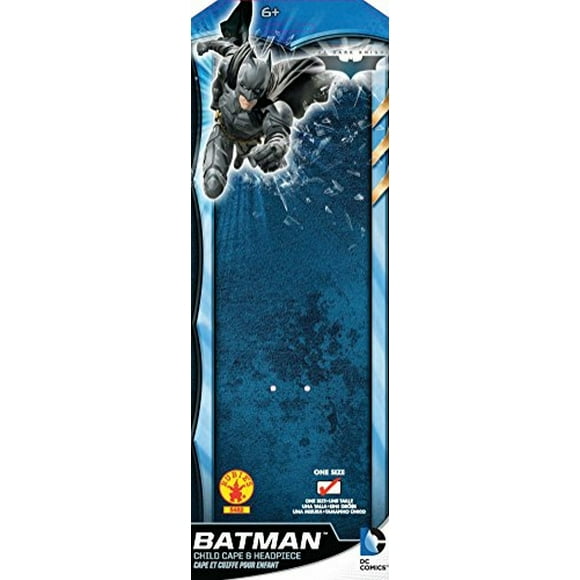 Batman: El Caballero Oscuro Rises: Conjunto de Capa y Máscara de Batman, Talla Niño (Negro Rubie's Rubie's