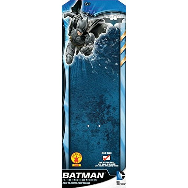 Batman: El Caballero Oscuro Rises: Conjunto de Capa y Máscara de Batman, Talla Niño (Negro Rubie's Rubie's