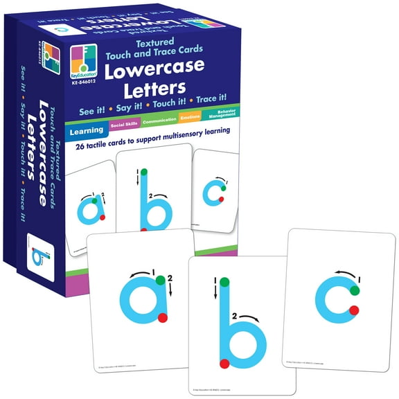 Key Education Textured Touch and Trace: Lowercase Early Learning Manipulative