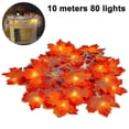 thumbnail image 1 of Cadena de luces Luz de hoja de arce Centelleo Decoraciones de iluminación colgantes para interior Jardín al aire libre Navidad Acción de gracias Fiesta de Navidad Decoración Degradado Col, 1 of 5