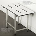 thumbnail image 6 of Seachrome 28" x 15" White Folding Wall Mount Bench Shower Seat with Legs, ADA Compliant, 6 of 7