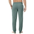 thumbnail image 4 of Homeyce Men's Lounge Pants Comfortable Casual Lightweight Solid Color Pajama Pants with Drawstring with Pockets Pj Pant Baggy Relaxed Fit Elastic Waist Button Fly Lounge Pj Bottoms,Green 2XL, 4 of 6