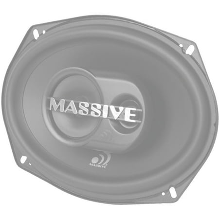 Massive Audio - MX Series 6-Inch x 9-Inch 3-Way Coaxial Speakers Pair - Black