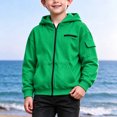 thumbnail image 4 of LIaqionyy Boys Hoodies Jacket Casual Outerwear Kids Lightweight Zip Hooded Cute Coat with Pockets, 4 of 8