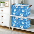 thumbnail image 2 of Yayeee Foldable Storage Basket for Shelves with Handles Set of 2 Waterproof Cloth Bins, Blue Bears, 2 of 7