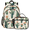 Multicolour 4, variant on Herdesigns Music Backpack with Lunch Box Musical Notes Lightweight Large Travel Work Laptop Backpacks Set Casual Daypacks