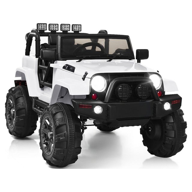 Gymax Camion-Auto Électrique 12 V pour Enfants à Chevaucher, Contrôle Parental avec Télécommande 2,4 GHZ