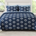 thumbnail image 6 of Mainstays All in One Reversible Comforter and Sheet Set, 7-Piece, Queen, Navy Geo, 6 of 13