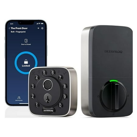 Ultraloq - Bolt Fingerprint WiFi Smart Lock (Apple Home) - Black