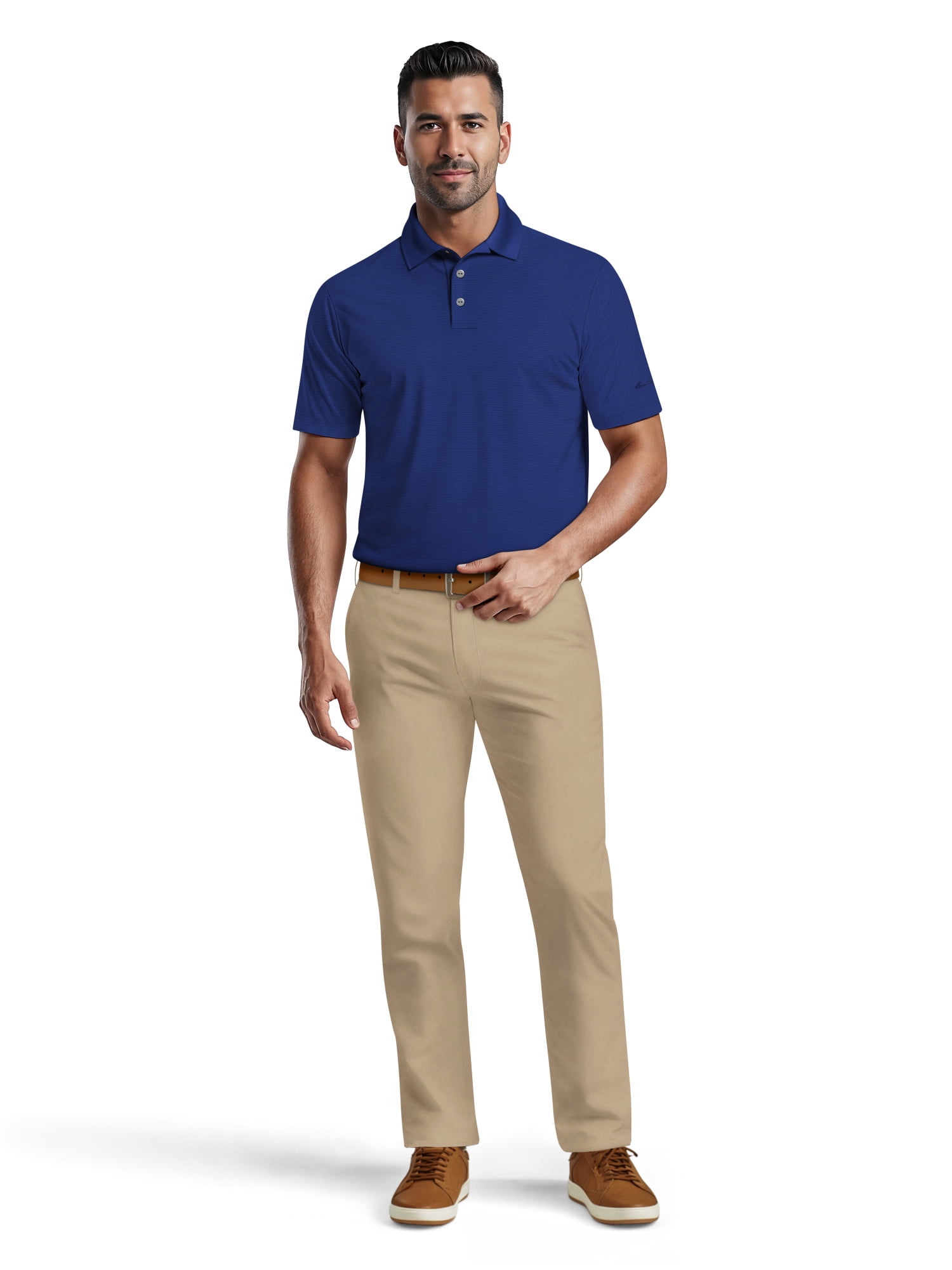 Ben Hogan Men's & Big Men's Performance Solid Polo Shirt with Short Sleeves, Sizes S-5XL